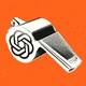 An illustration of a whistle with the OpenAI logo on it