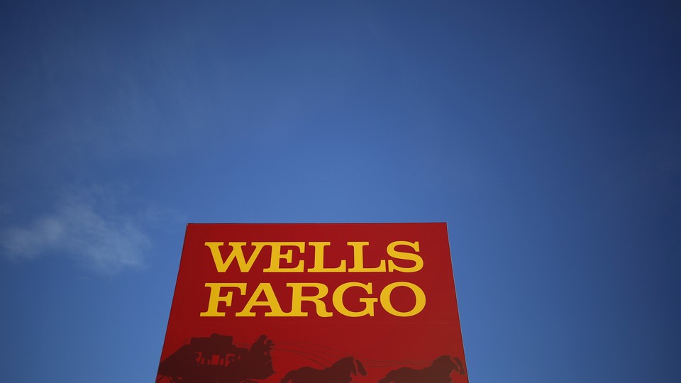 A Wells Fargo sign