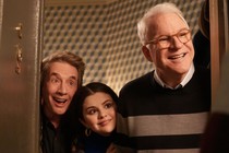 Oliver (Martin Short), Mabel (Selena Gomez) and Charles (Steve Martin) in ‘Only Murders in the Building’