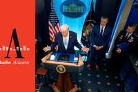 Donald Trump holds a news conference with military officials on the mission to rescue a downed airman in Iran.