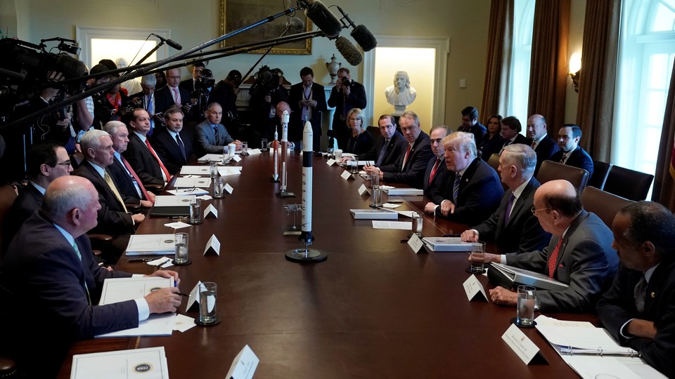 President Trump meets with his Cabinet.
