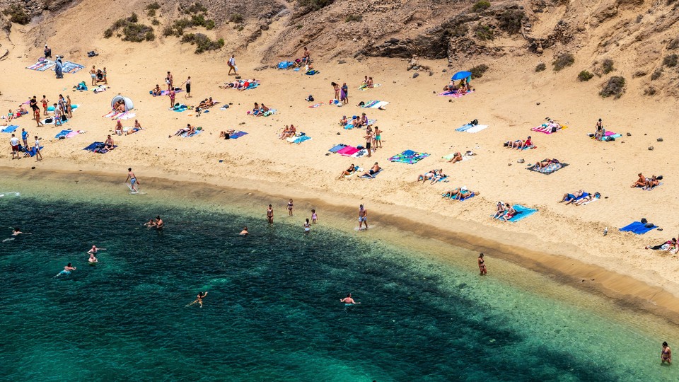 People on a beautiful beach