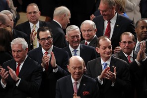 Cabinet members applauding