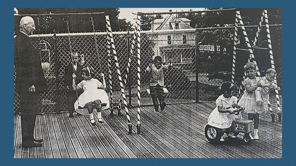 children on a swing set