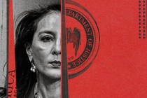 a collage showing Harmeet Dhillon