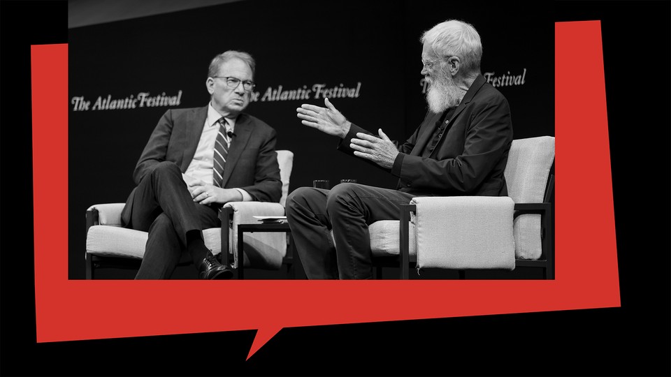 Jeffrey Goldberg and David Letterman speaking at The Atlantic Festival