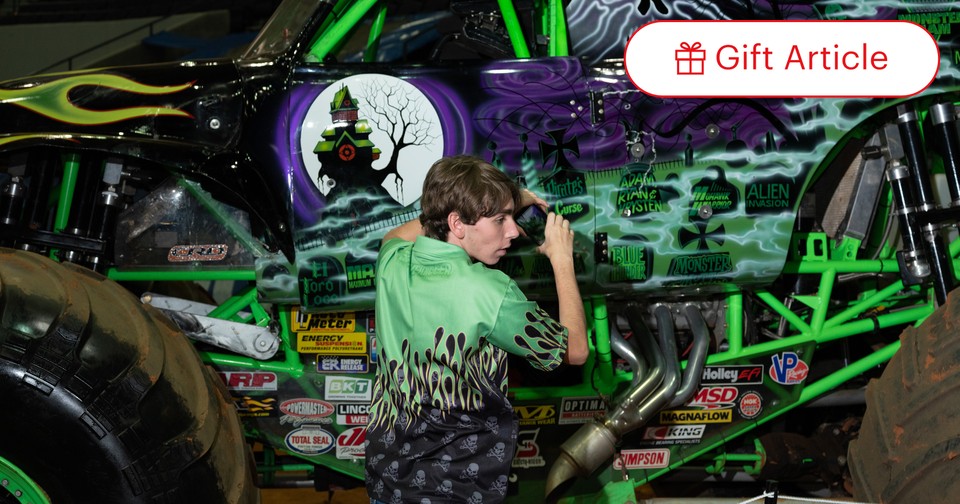 Monster Truck Shirt Green Digger Racing Thunder Gift