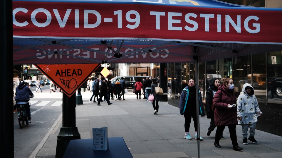 COVID-19 testing tent in New York City, March 2023