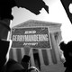 Demonstrators outside the Supreme Court protest the unconstitutionality of gerrymandering, on March 26, 2019.