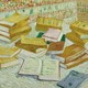 A painting of books