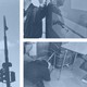 An illustration featuring three photos—one of a synagogue and two of active-shooter trainings