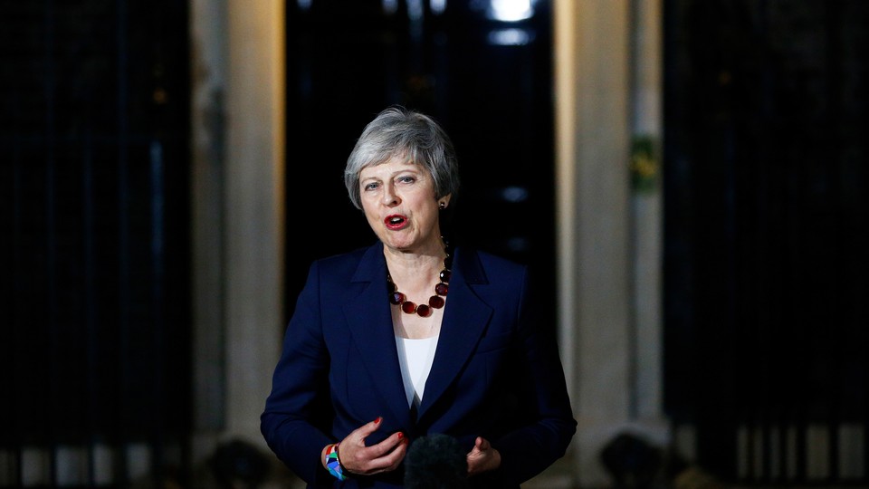 Theresa May makes a statement outside 10 Downing Street on November 14.