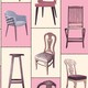 A collage of chairs