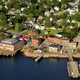 An aerial photo of downtown Eastport