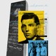 a collage of a photos: a solo portrait of a man, a headstone, and a family