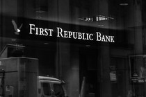 Signage at a First Republic Bank branch in New York.