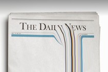 A newspaper glitching like a screen