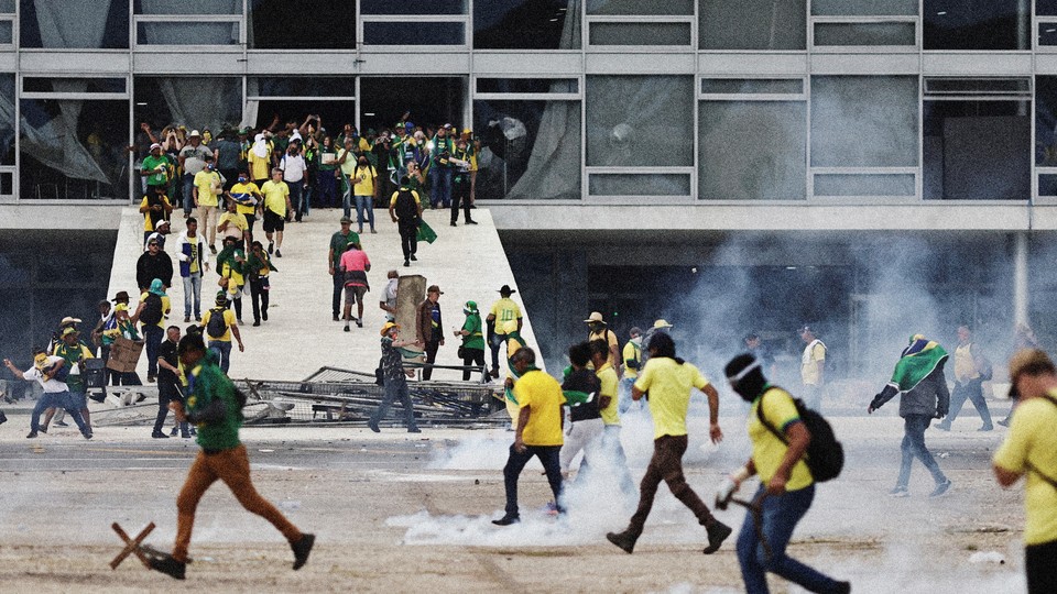 Bolsonaro supporters overrun the Congress building in Brasilia.