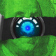 An illustration of a robotic eye peering out from a torn $100 bill.