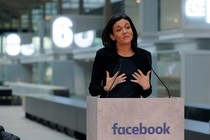 Sheryl Sandberg, Facebook’s chief operating officer, delivers a speech in Paris earlier this year.