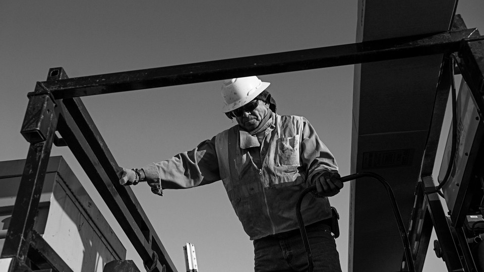 A worker in San Antonio, Texas
