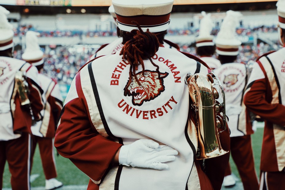 The Marching Bands at the game between Florida’s A&M Rattlers and Bethune Cookman’s Wildcats in Orlando, Florida. 