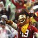 Sourdough Sam, the mascot for the San Francisco 49ers