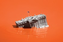 The White House sinking into water