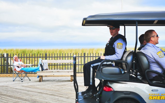 The boardwalk in Seaside Heights, NJ on May 23, 2020.