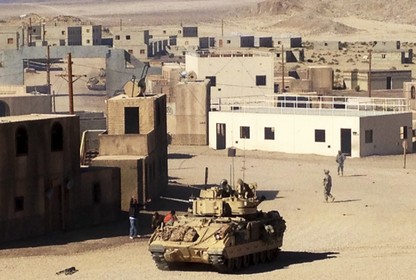 The mock village of Razish at the National Training Center in Fort Irwin, California