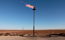 A flare from a fracking well