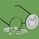 An illustration of a broken pair of spectacles bearing the Federal Reserve's symbol where the lenses would be