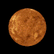 Venus rotating to show a side that is completely white