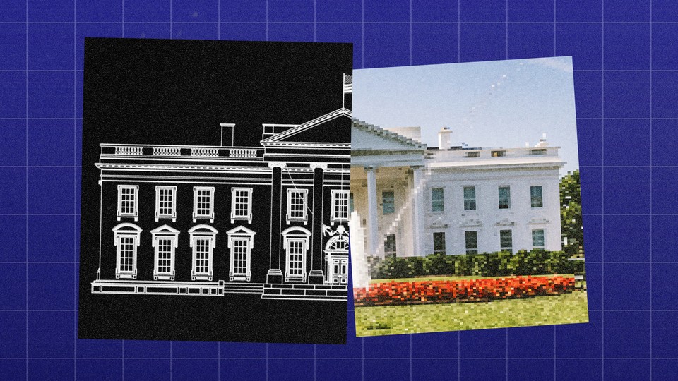 Photo illustration of White House design