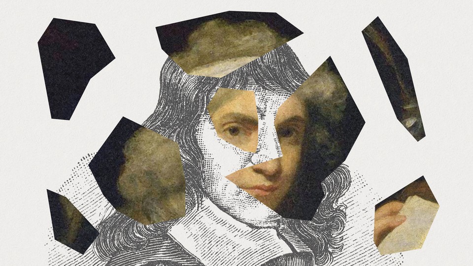 Collage of portraits of René Descartes and Mary Wollstonecraft