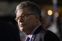 This image features Senator Al Franken, of Minnesota, who asked Betsy DeVos a question that is the focus of this story.