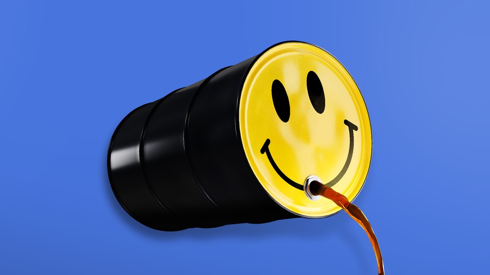 oil drum with a smiley face on the front