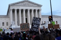 Abortion rights protest outside the Supreme Court