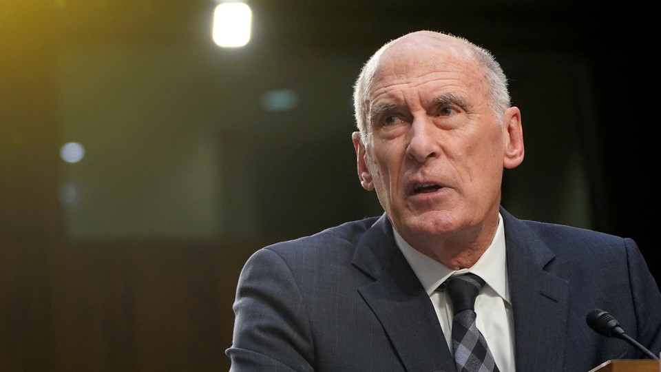 Director of National Intelligence Dan Coats testifies to the Senate Intelligence Committee hearing about "worldwide threats" on January 29, 2019