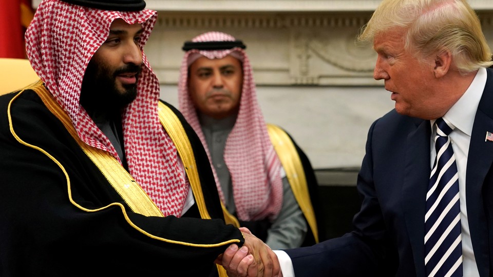 President Trump meets with Saudi Crown Prince Mohammed bin Salman at the White House in March.
