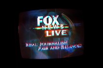 A distorted Fox News graphic