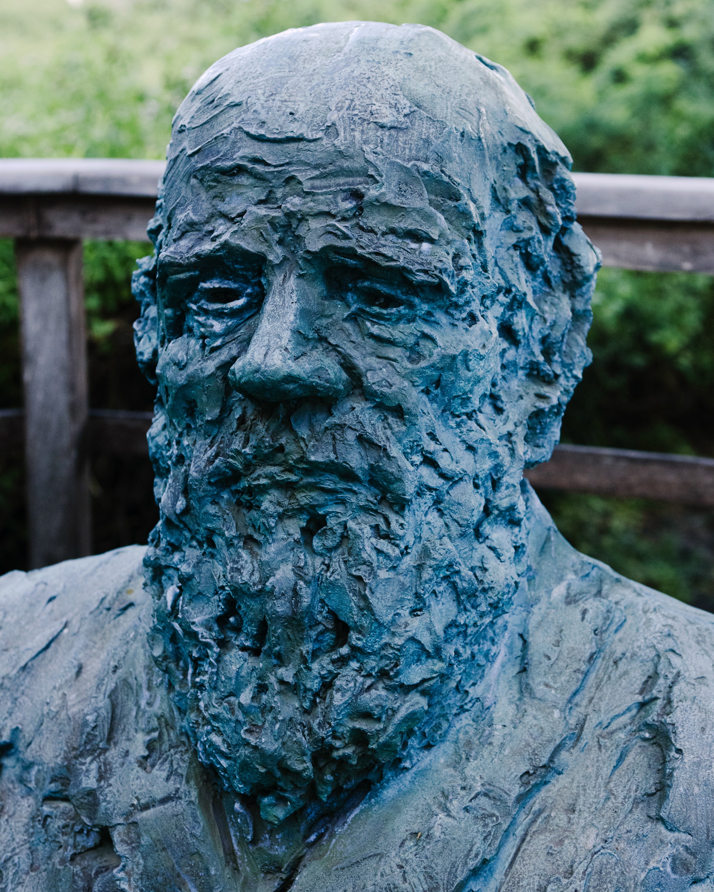 Paradise Revisited bust of bearded man