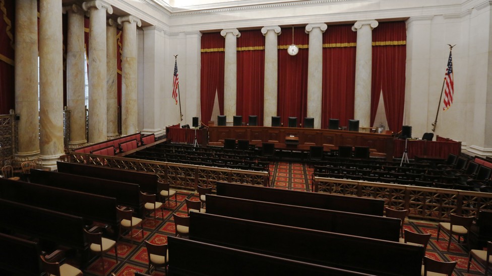The U.S. Supreme Court courtroom.
