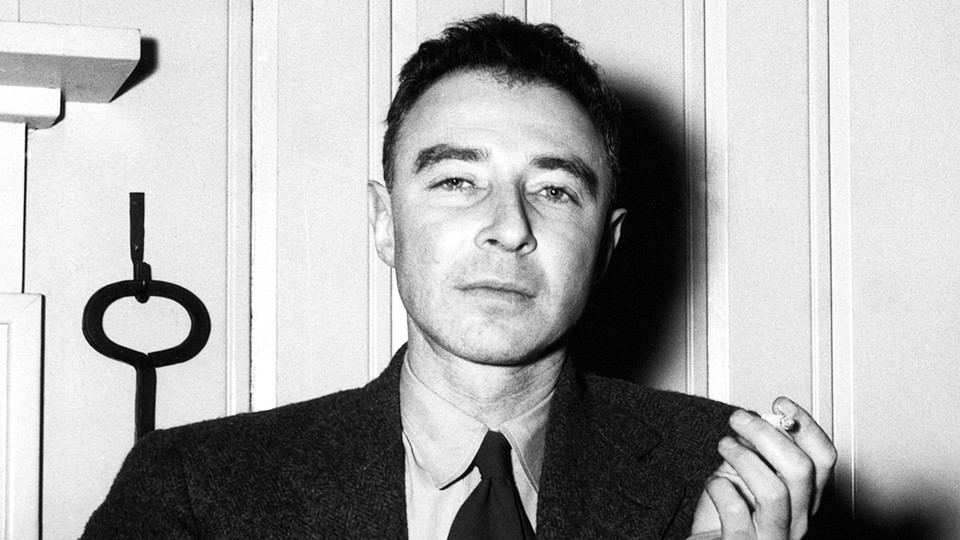 J. Robert Oppenheimer smoking a cigarette