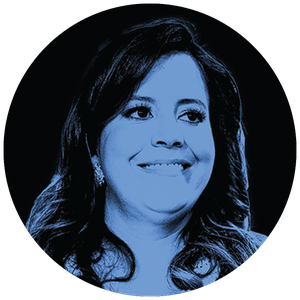 photo of Elise Stefanik in black circle