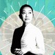 a photo of Lulu Wang on a poster for "The Farewell"