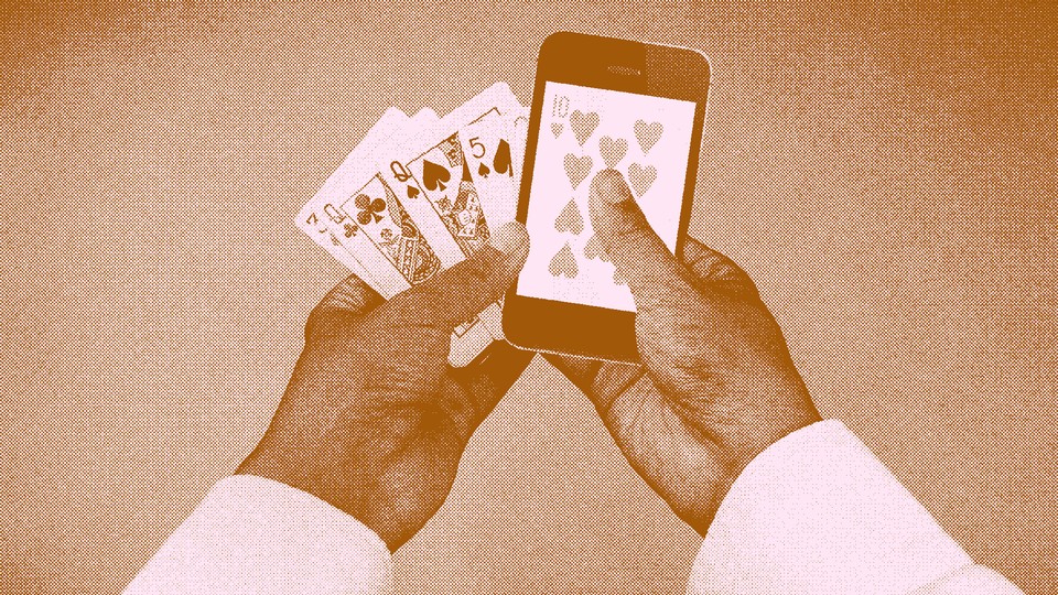 gaming cards and iphone