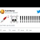 A mock-up of a tweet sent from "Truth Warrior" displaying a syringe, a skull and crossbones, and several exclamation marks