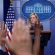 Homeland Security Secretary Kirstjen Nielsen in the briefing room