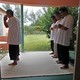 Uighur men pray together in Bermuda in 2009 days after being released from Guantánamo.